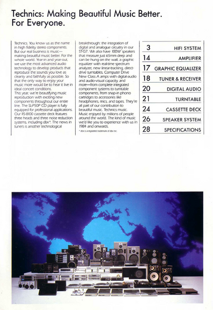 Technics Audio Brochure 1984 (PDF) (E-BOOK)
