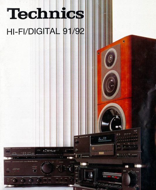 Technics Hifi Audio Brochure Receiver Amplifier 1991 1992 - SPANISH (PDF E-BOOK)