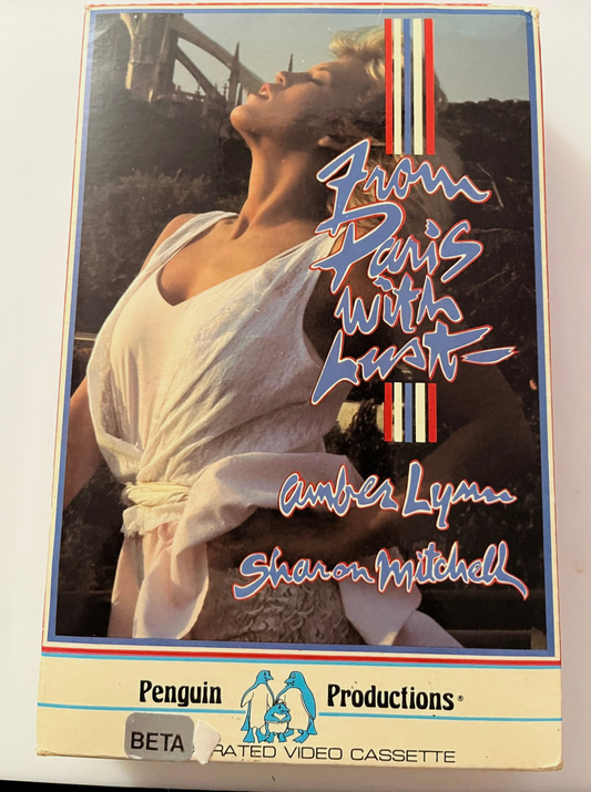 1985 From Paris with Lust Penguin Productions BIG BOX Betamax VHS - RARE