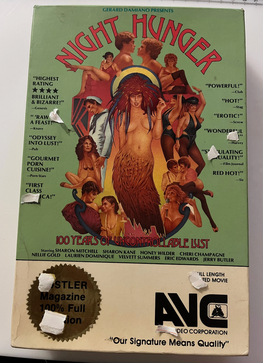 1983 Night Hunger BIG BOX Betamax VHS AVC Videos - RARE